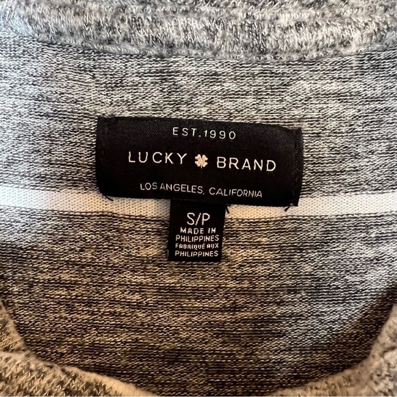 LUCKY BRAND Black, White and Grey Striped Women’s Long Sweater Size‎ S - Picture 5 of 7